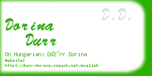 dorina durr business card